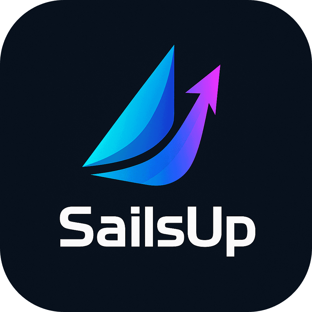 SailsUp Logo - KI-gestütztes Verkaufs-Coaching für messbare Erfolge